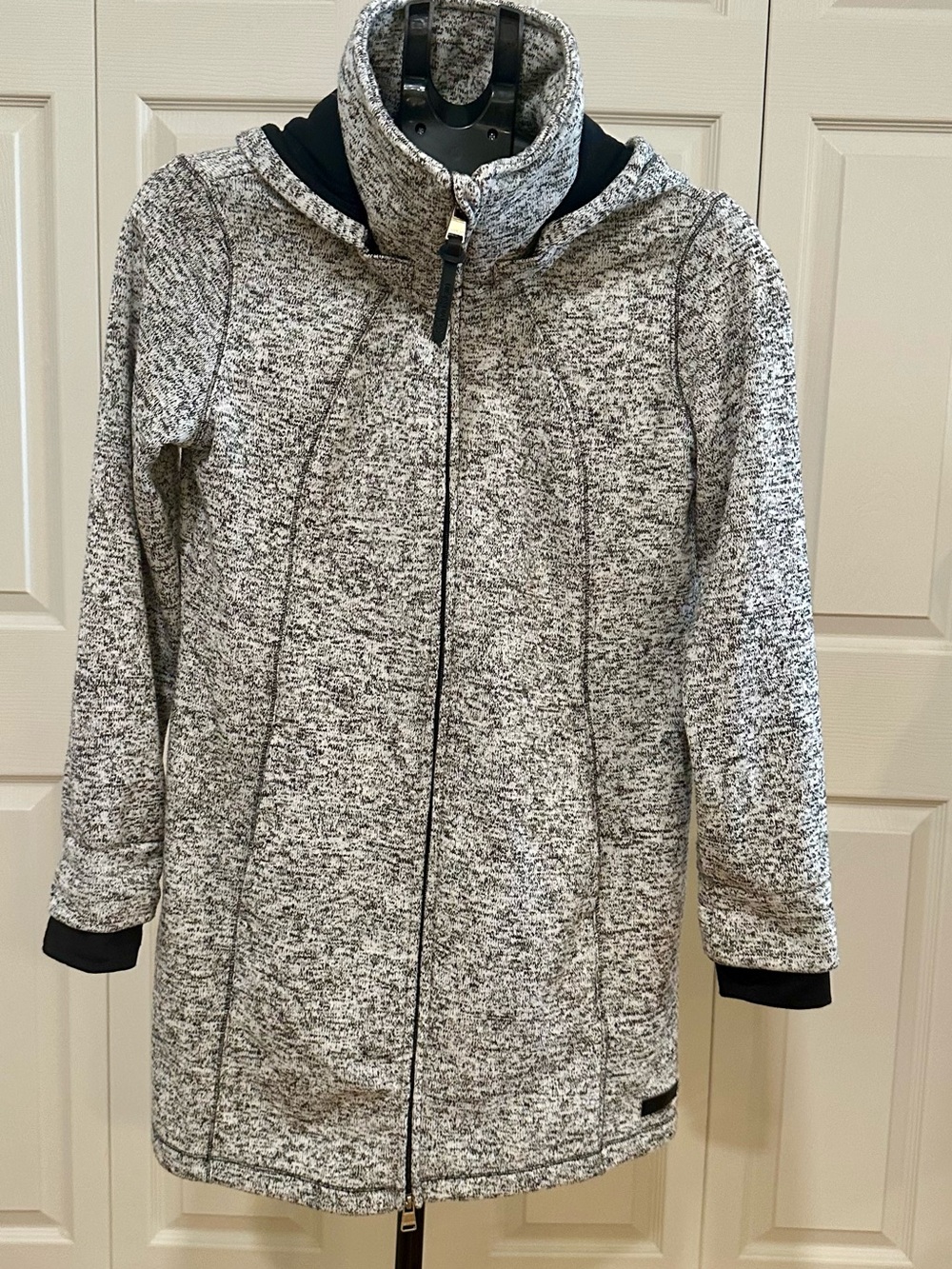 Calvin Klein Heather Gray Full-Zip Hooded Jacket ( Removable Hood)